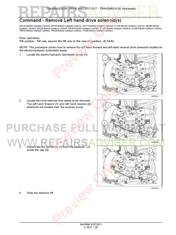 Case SR130-250, SV185/300, TR270/320 TV380 Loader Service Manual